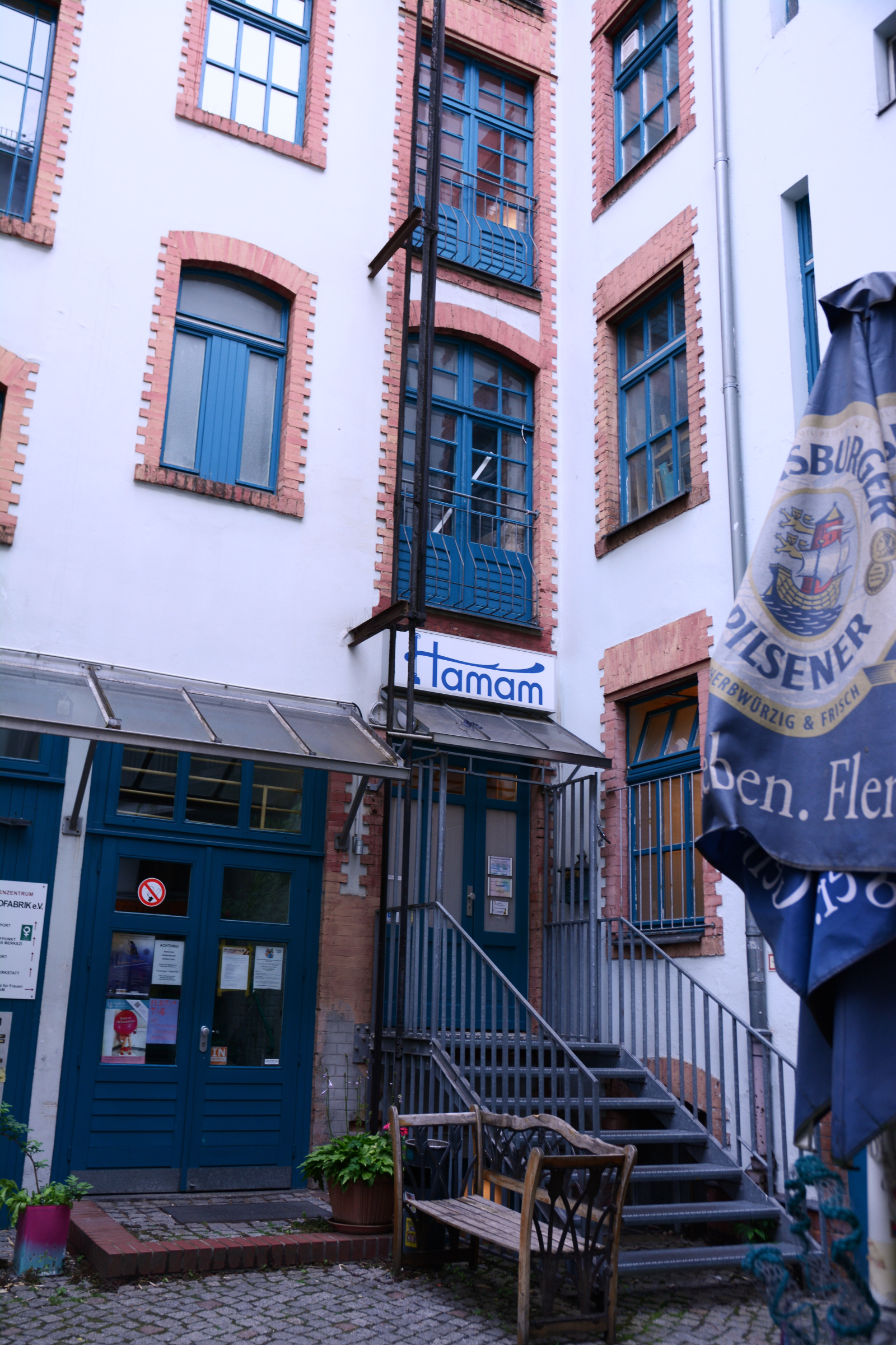 Innenhof der Schokofabrik.